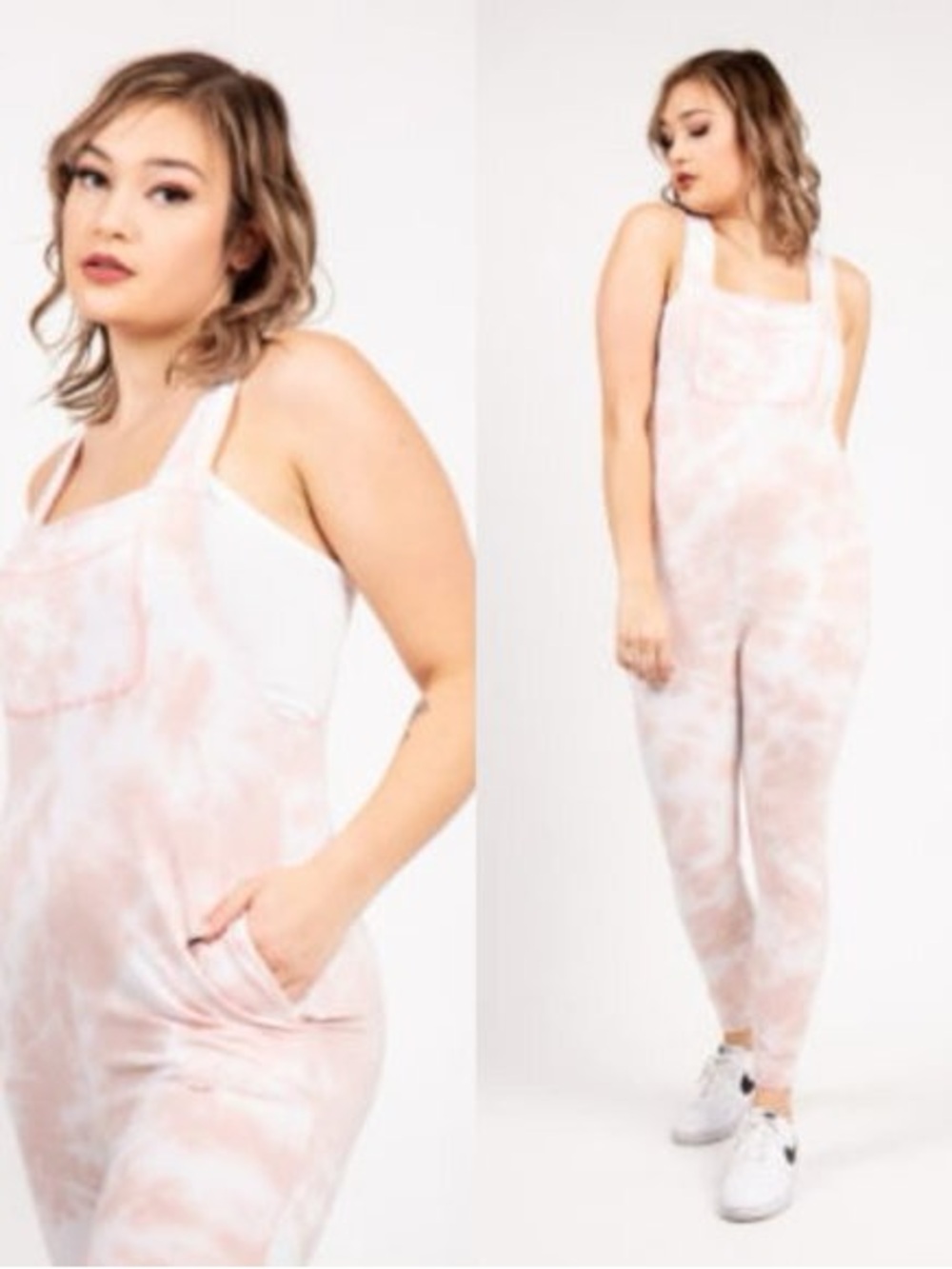 Smash + Tess Peach Tie-Dye Jumpsuit - Picture 2 of 2